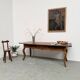 19th century walnut drapery table 2m1