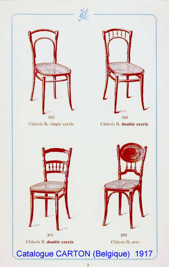 Chaise bistrot N°14 par Carton et Hermann (Belgique) vers 1925- No Thonet-