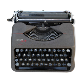 Machine à écrire Hermès Baby noir des années 50