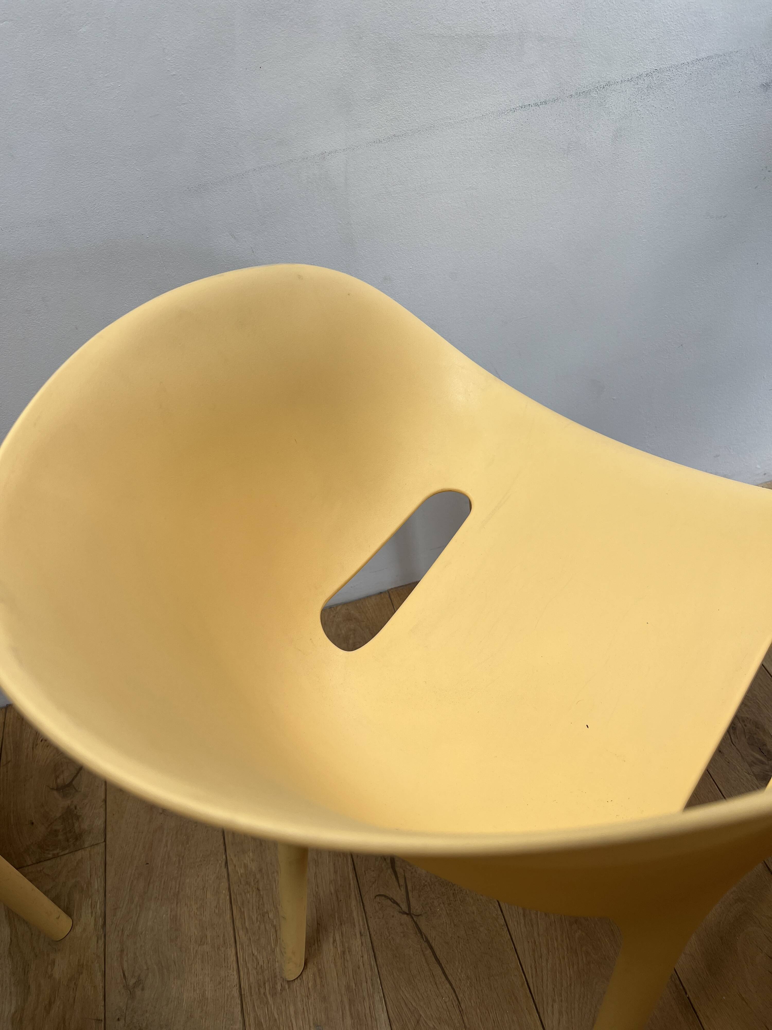 Series of 4 Soft Egg armchairs by Starck for Driade, Italy