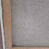 Old oil painting on canvas stamped from the 70s