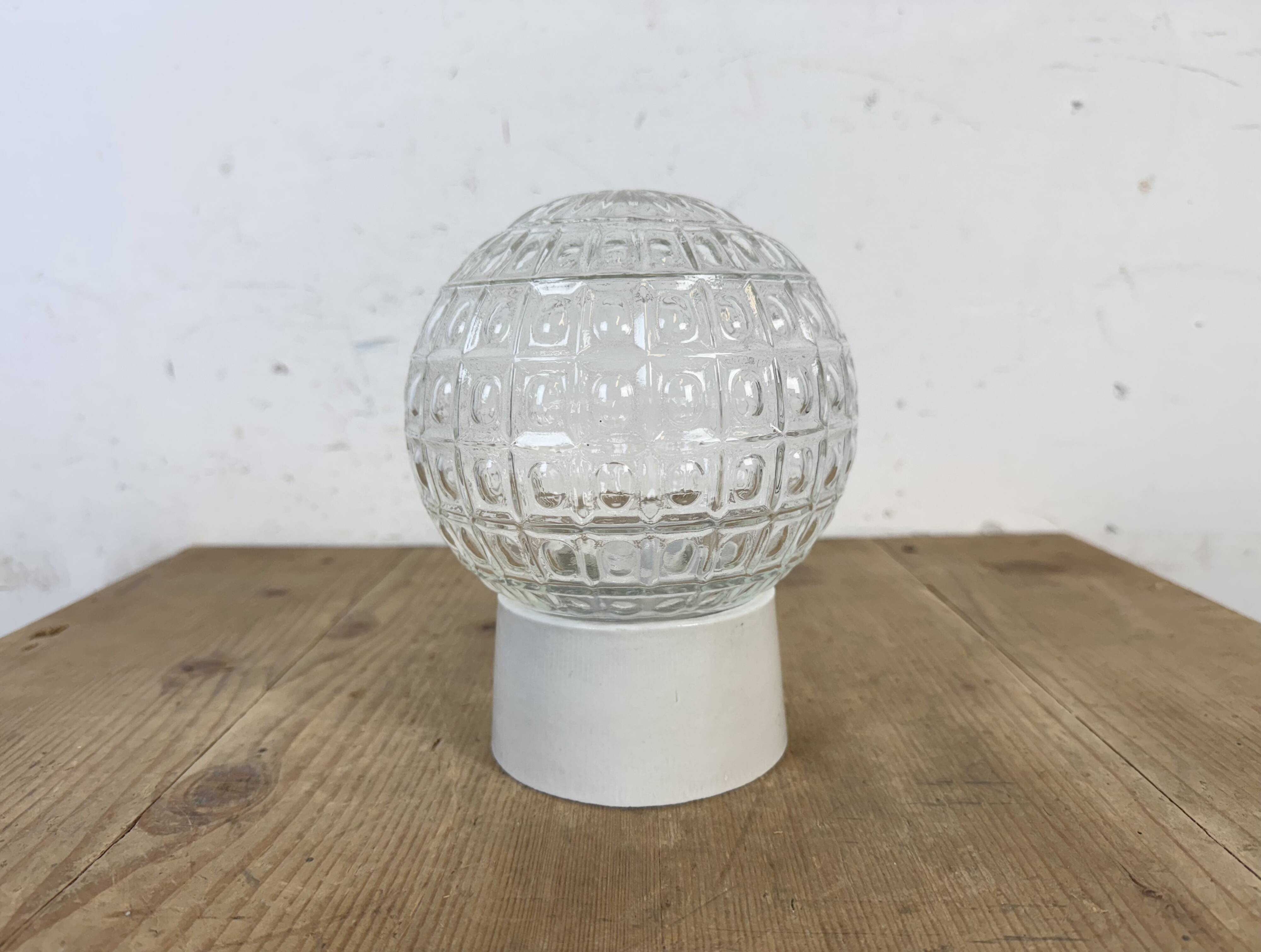 Vintage White Porcelain Ceiling Light, 1970s