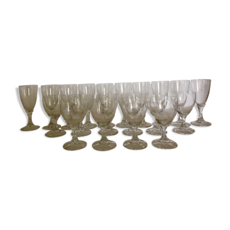 Set of crystal glasses from the 60s