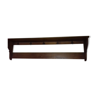 Oak shelf 5 hooks