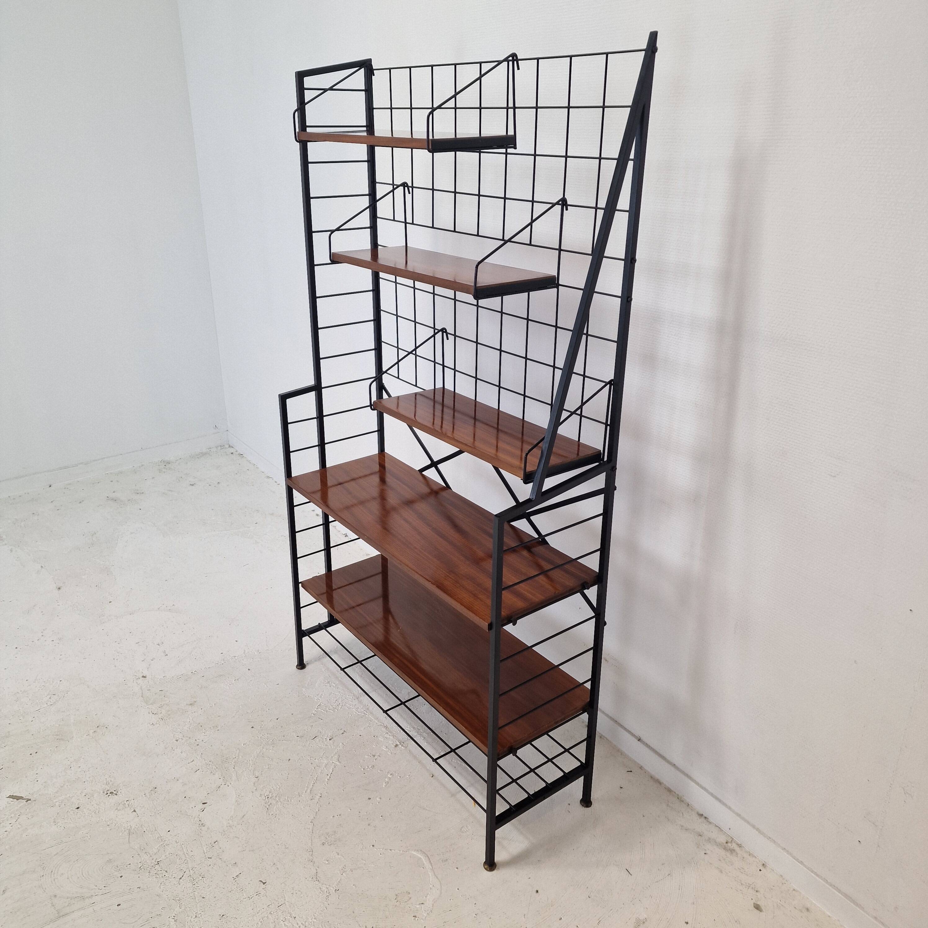 Italian Free Standing Teak Shelving Unit, 1950's
