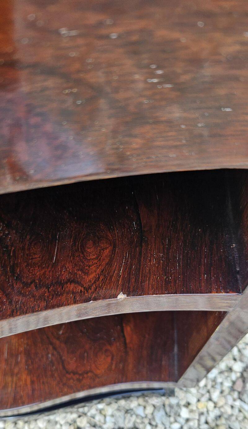 Art Deco Bedside Table in Varnished Rosewood
