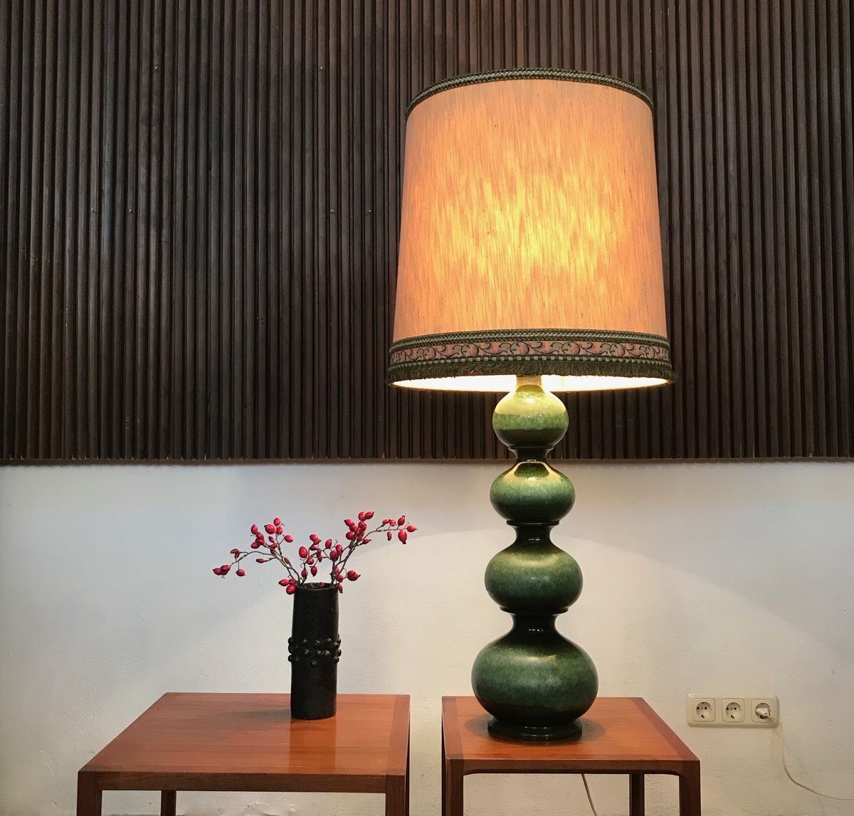 Large Ceramic Art Table Lamp from Kaiser Leuchten, West-Germany 1960s