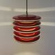 Scandinavian-style space age metal hanging lamp, red