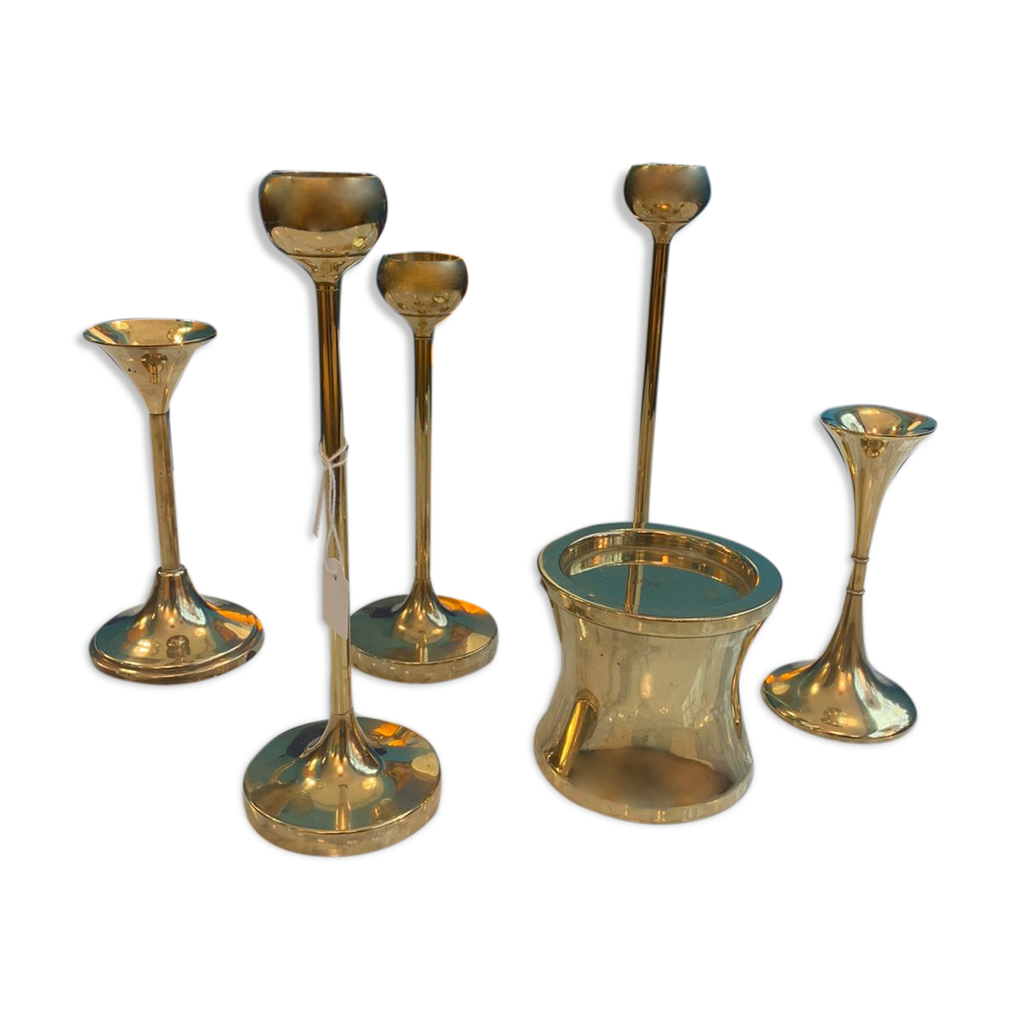 Candle holders 6 pieces F.W brass