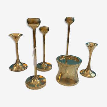 Candle holders 6 pieces F.W brass