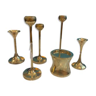 Candle holders 6 pieces F.W brass
