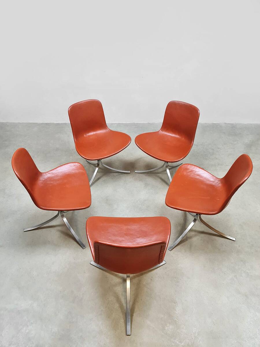 Danish vintage design dining chairs PK9 Poul Kjaerholm Fritz Hansen