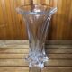 Old VANNES Crystal Vase Vintage Molded Glass #A410