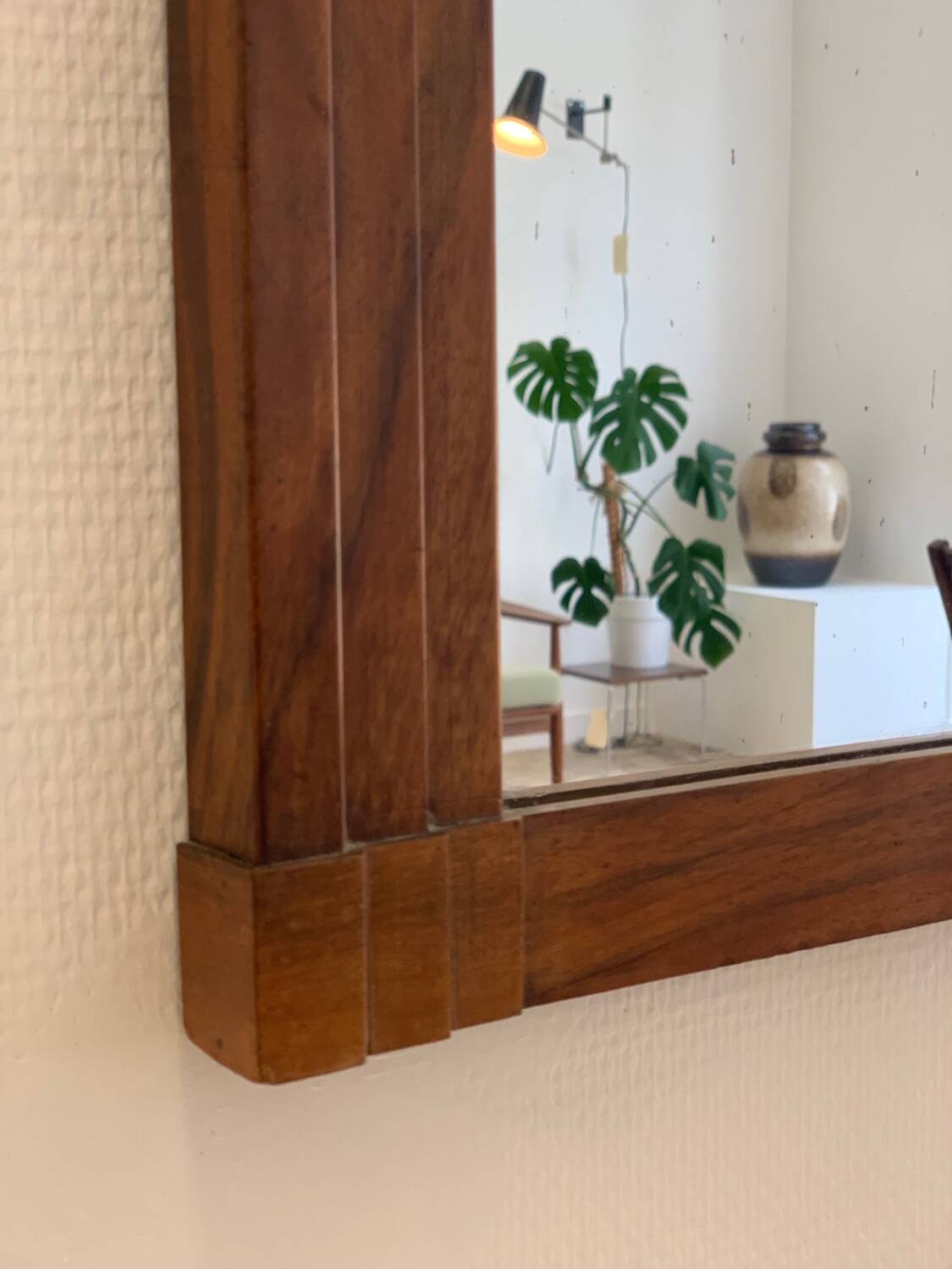 Large wooden mirror