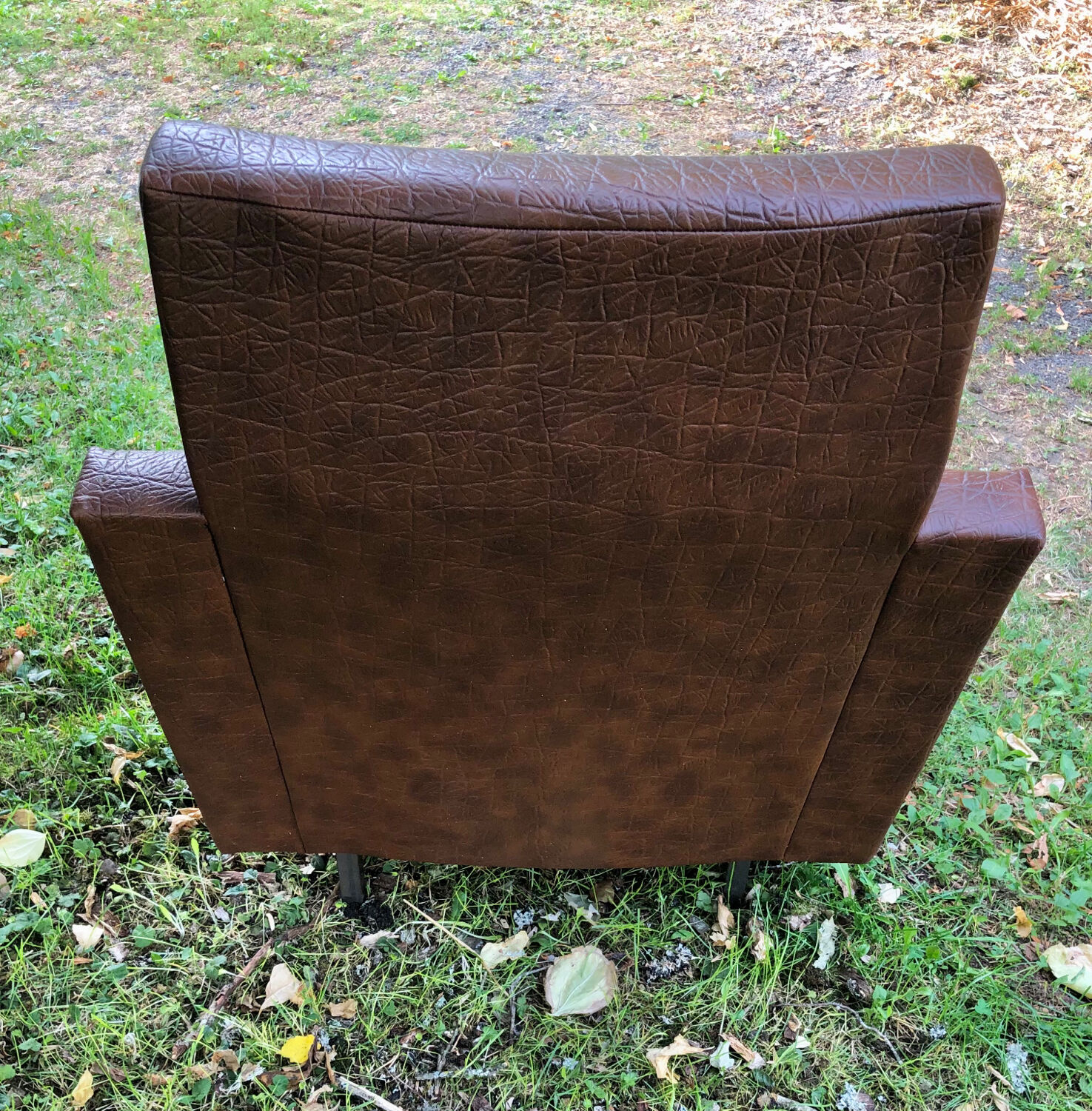 Fauteuil Skaï vintage