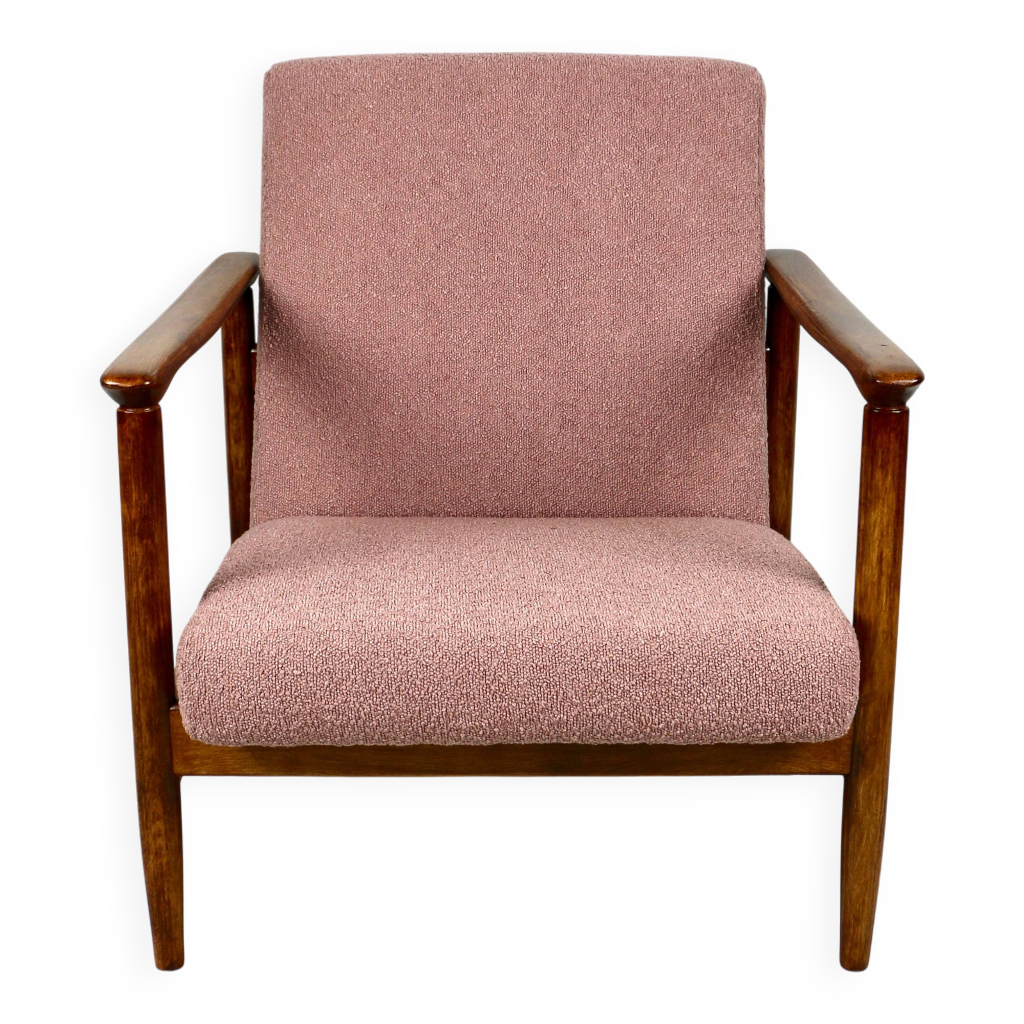 GFM-142 armchair by Edmund Homa from the 70s pink boucle - 2 pieces available