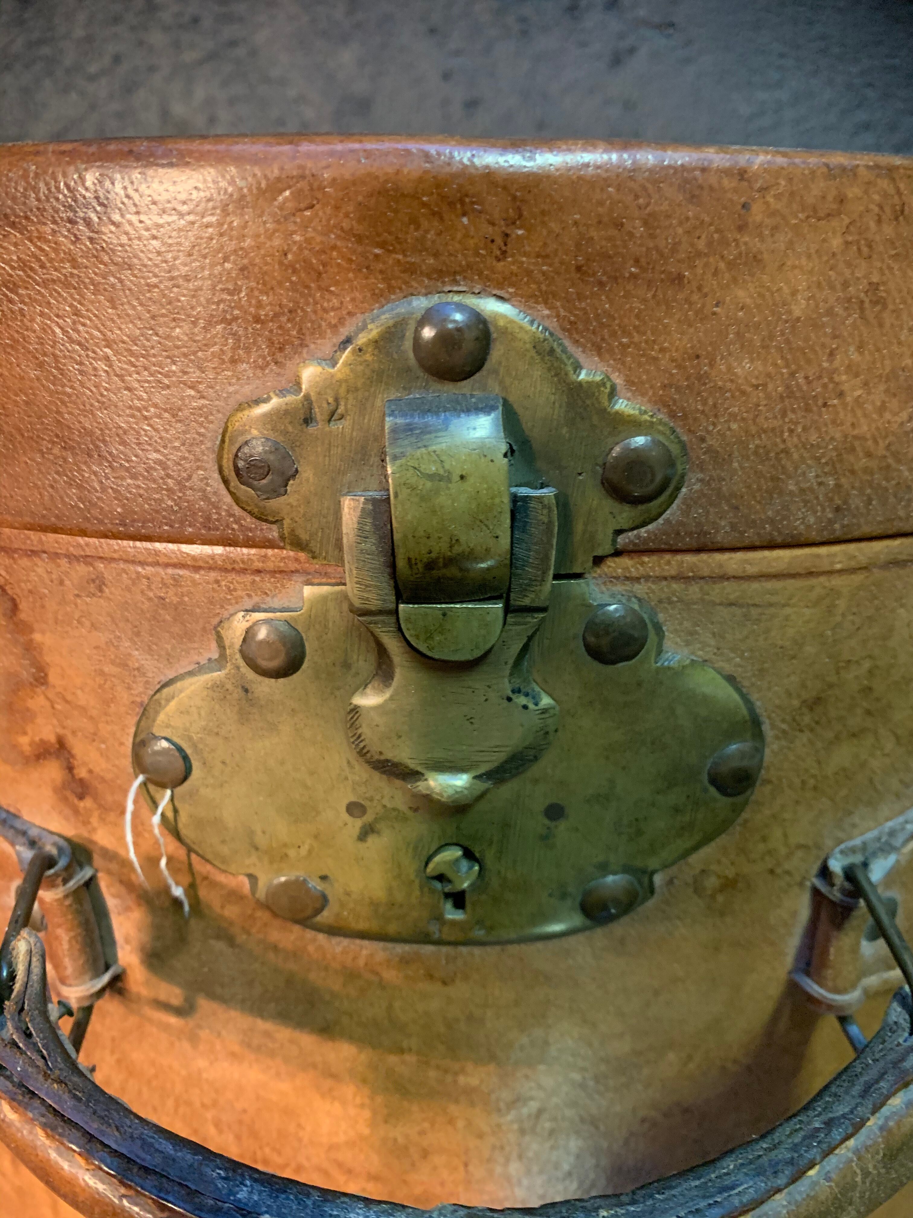 Old leather hat box
