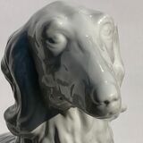 95 cm terracotta glazed Borzoi or Russian Afghan wolfhound, Austria 1960s.