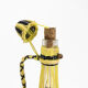 Duo de bouteilles en verre et fils scoubidou