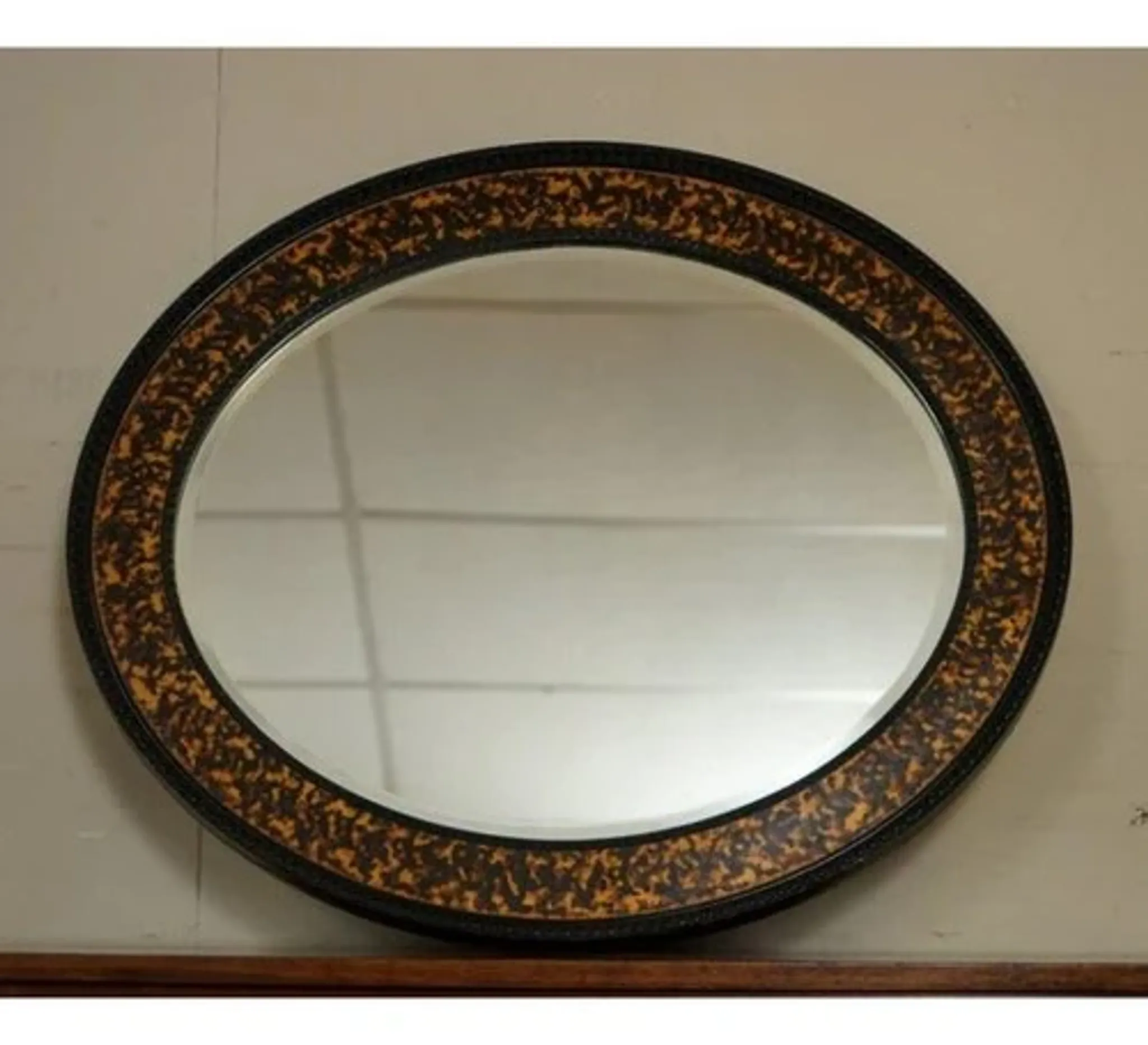 Vintage Oval Wall Mirror in the style of William Yeoward