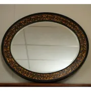 Vintage Oval Wall Mirror in the style of William Yeoward