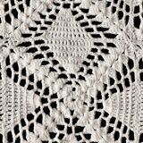 Dessus de lit en coton blanc -  jeté de canapé aux motifs géométriques