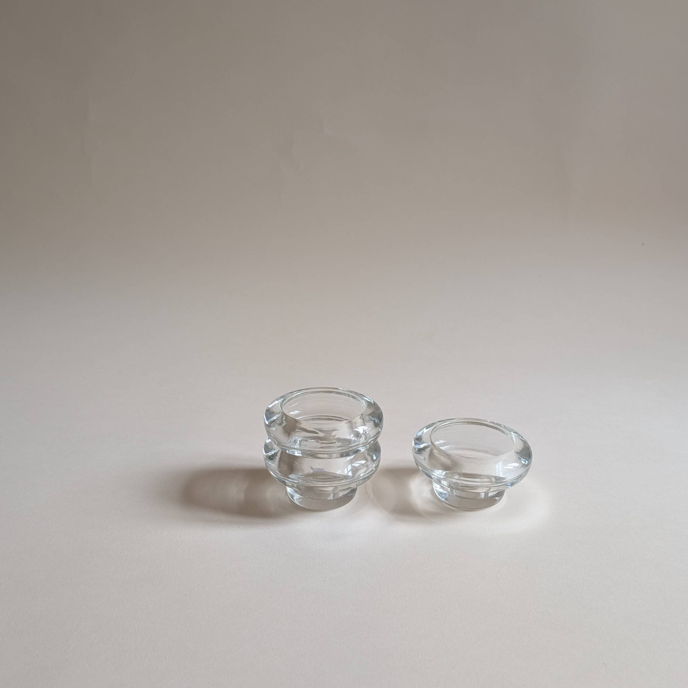 Set of 3 glass candle holders