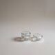 Set of 3 glass candle holders