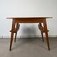 Compass leg desk, 1950s wood reconstitution style.