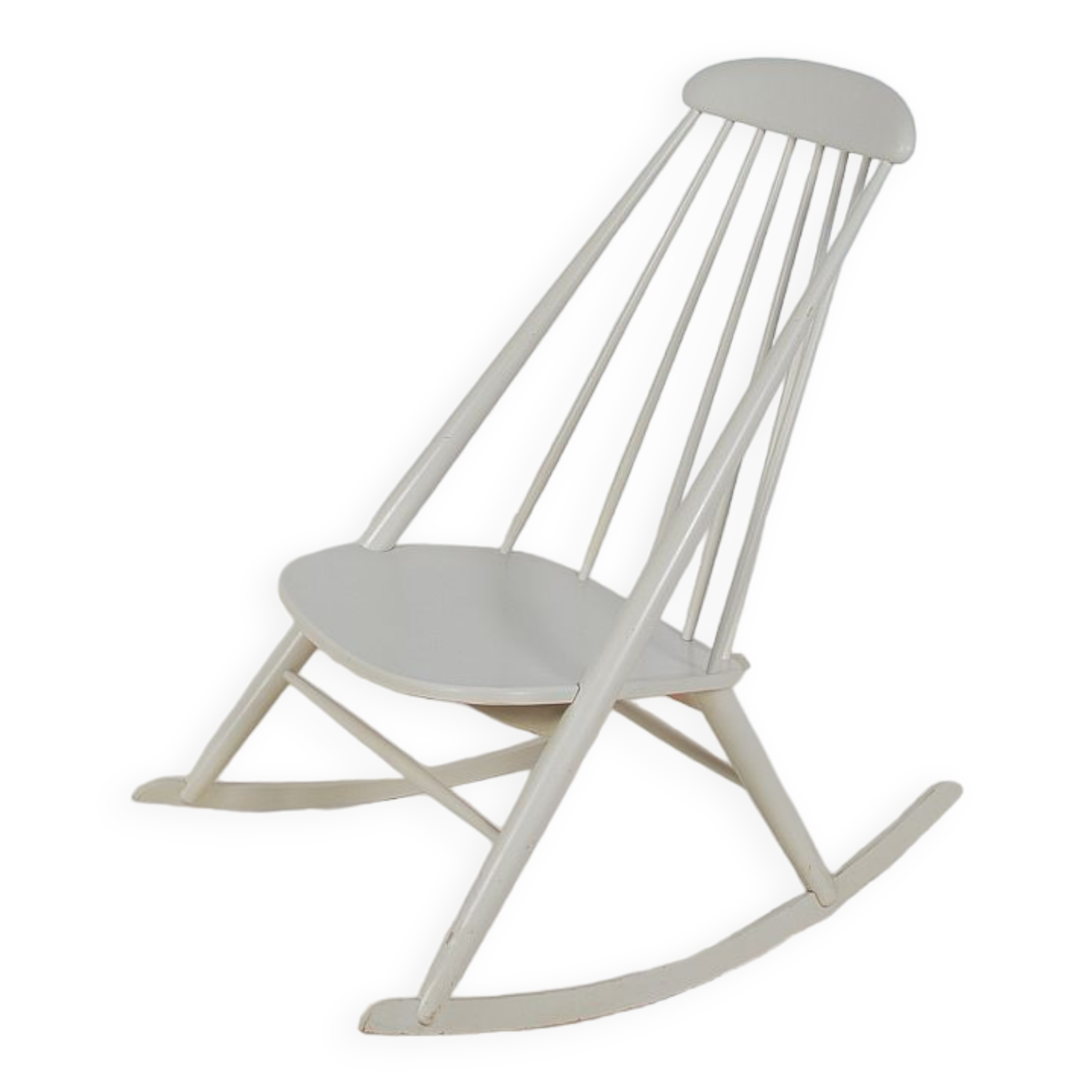 Scandinavian rocking chair with unusual design, 1950s