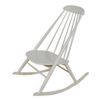 Scandinavian rocking chair with unusual design, 1950s