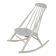 Scandinavian rocking chair with unusual design, 1950s