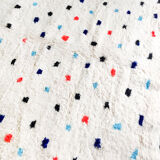 Berber carpet Beni Ouarain ecru with large colored polka dots 300x206cm