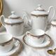 Service à thé café 2 personnes en porcelaine vintage UML France