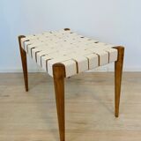 Vintage Wooden Ottoman from Czechoslovakia 1970’s