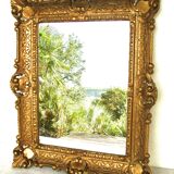 Florentine mirror frame carved wood 56x46cm