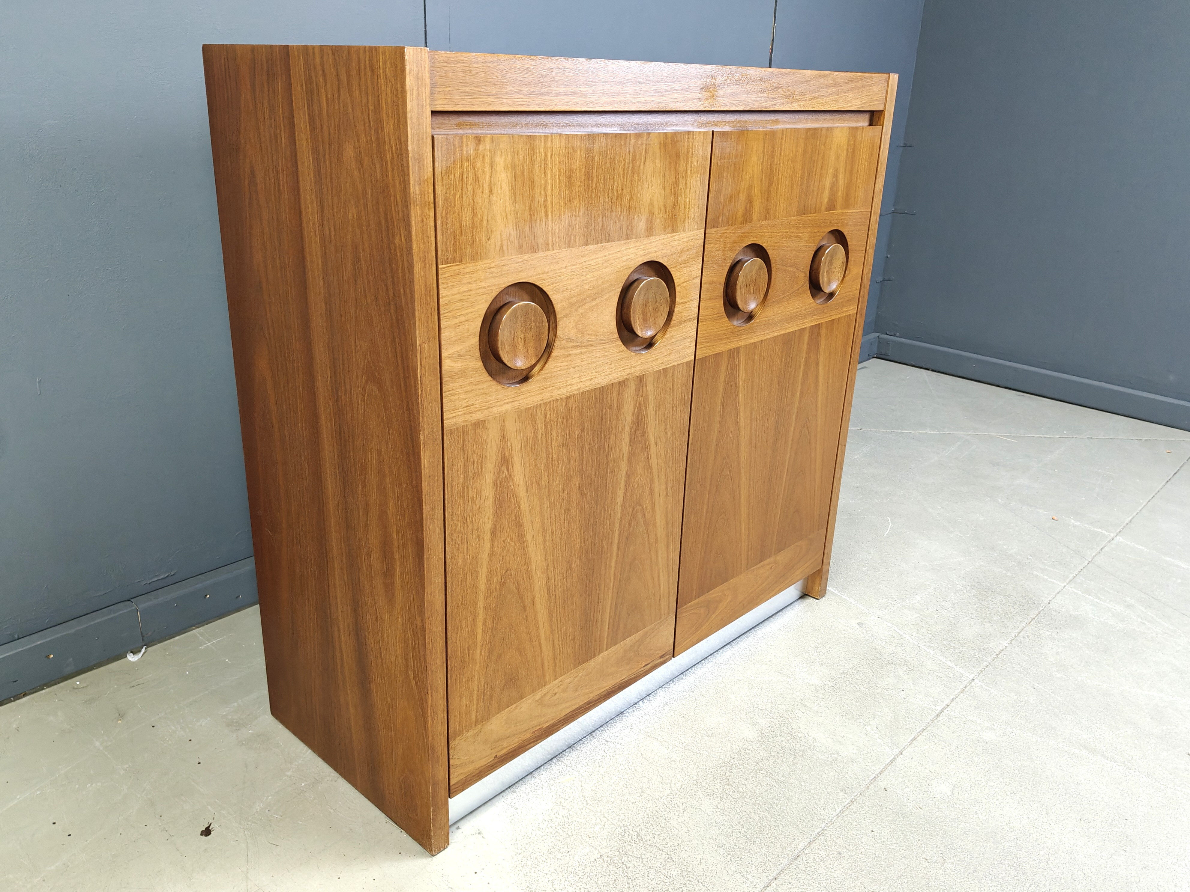 Vintage brutalist bar cabinet, 1970s