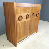 Vintage brutalist bar cabinet, 1970s