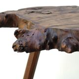 Folk art wooden side table or coffee table