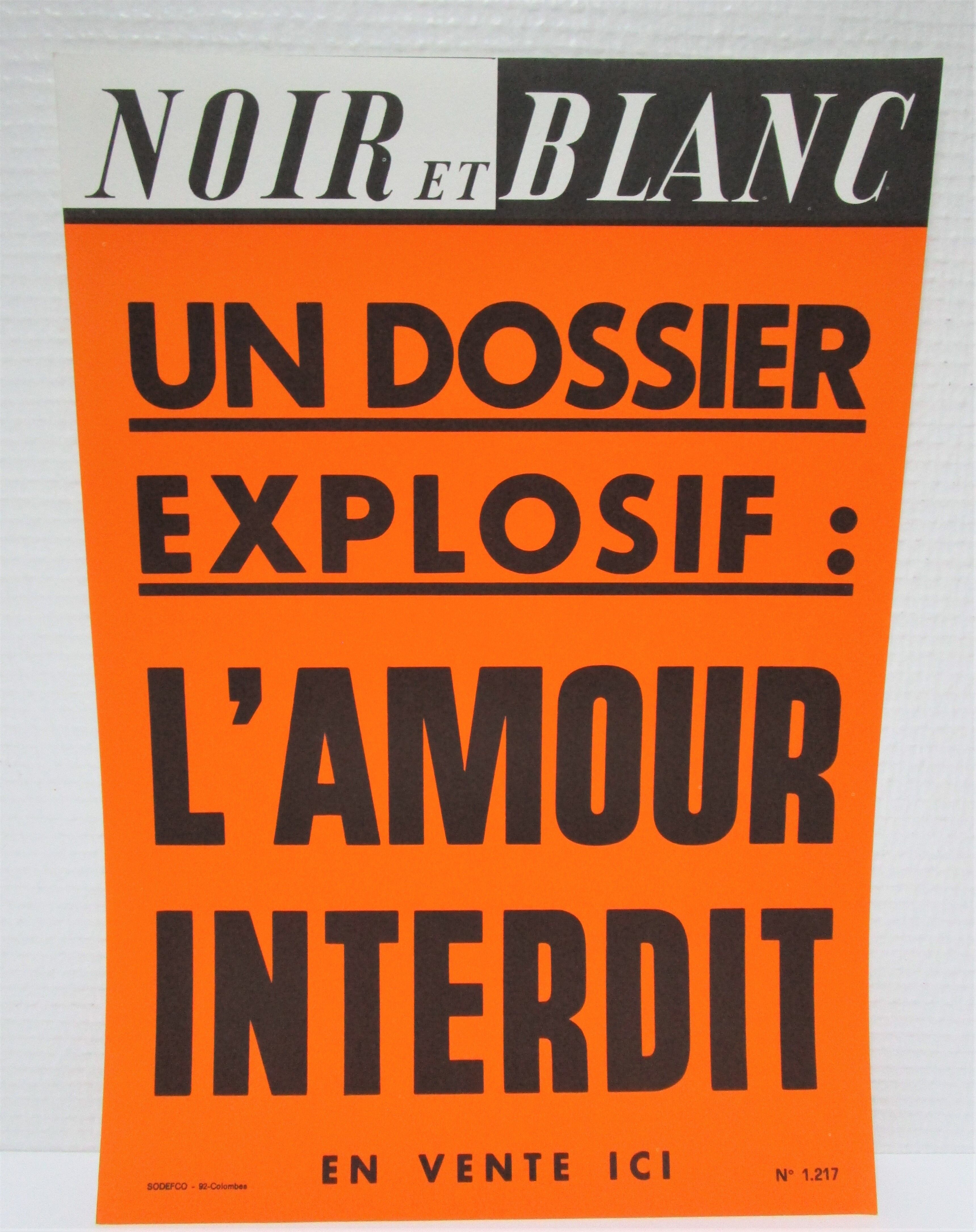 Press poster love banned black and white magazine year 68