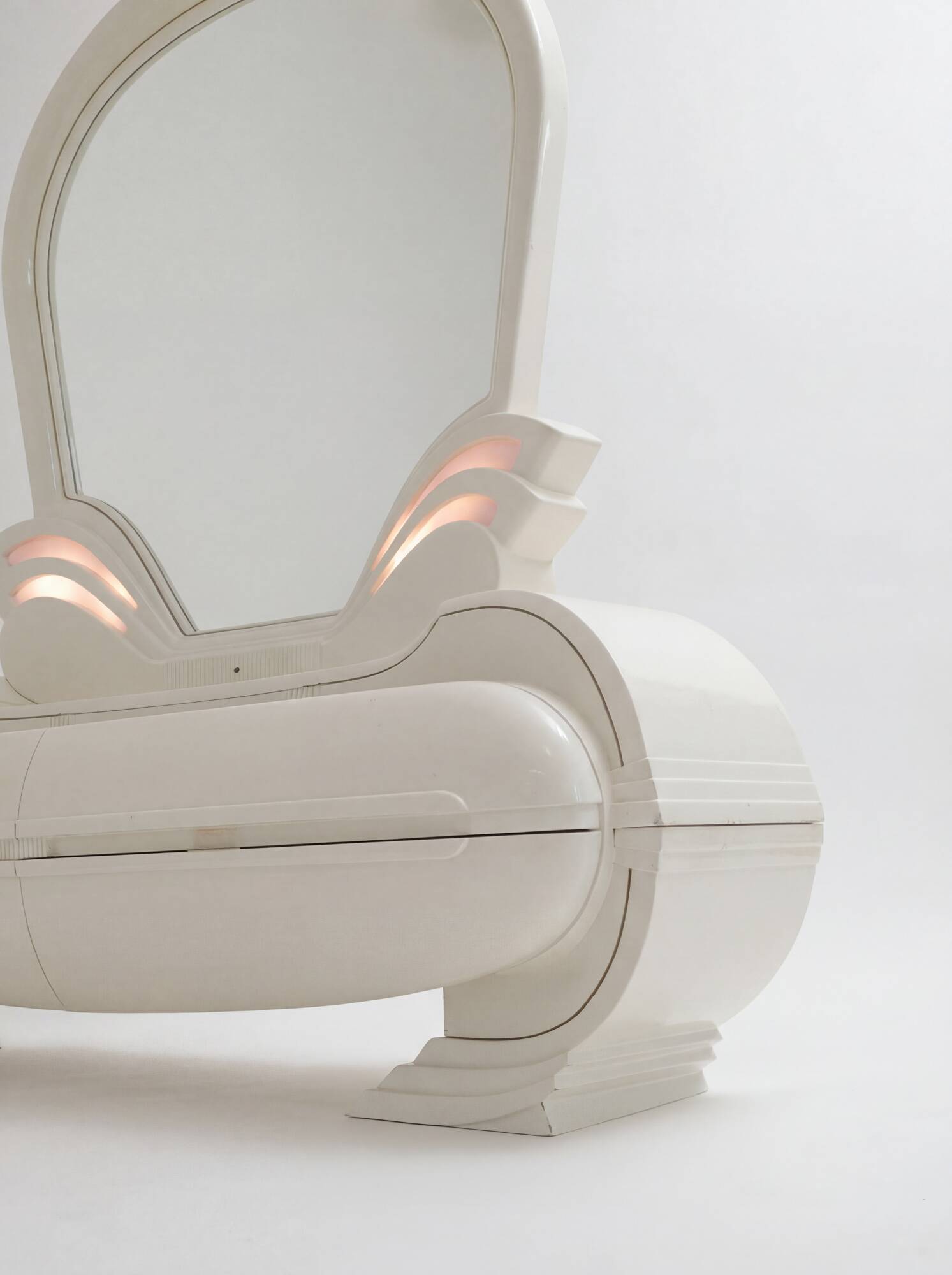 Vintage illuminated vanity table from Fonte del Mobile, 1970s