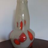Vase en verre soufflé années 70