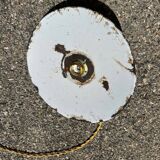 Vintage retro style enamelled sheet metal farmhouse pendant light