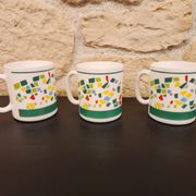 Lot de 3 tasses vintage “8 à huit” – Années 80