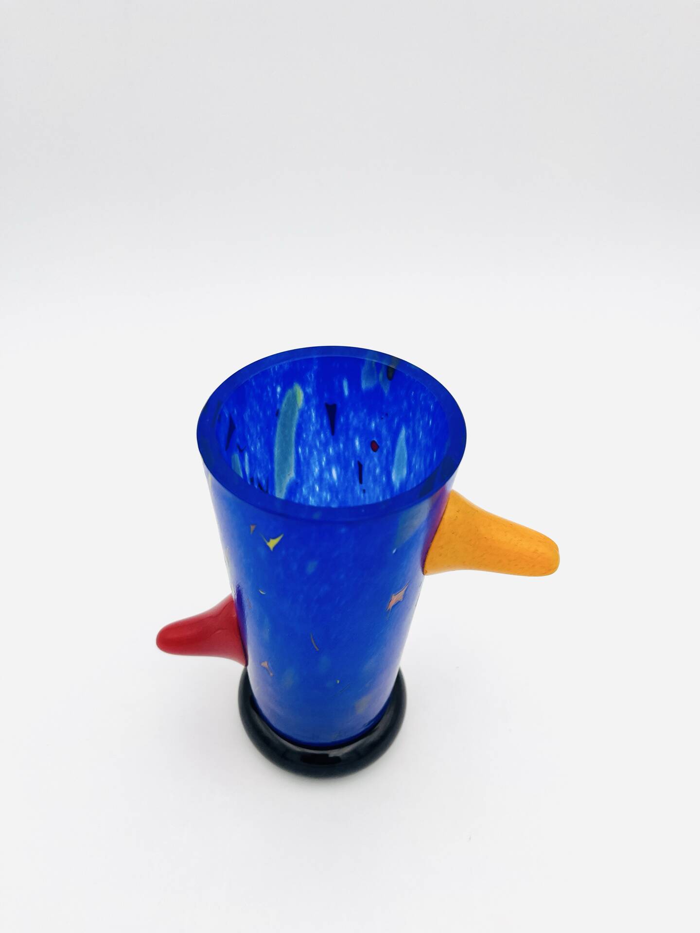 Vase Sculpture Otmar Alt Rosenthal Studio Line Glass Cobalt Signed 16cm