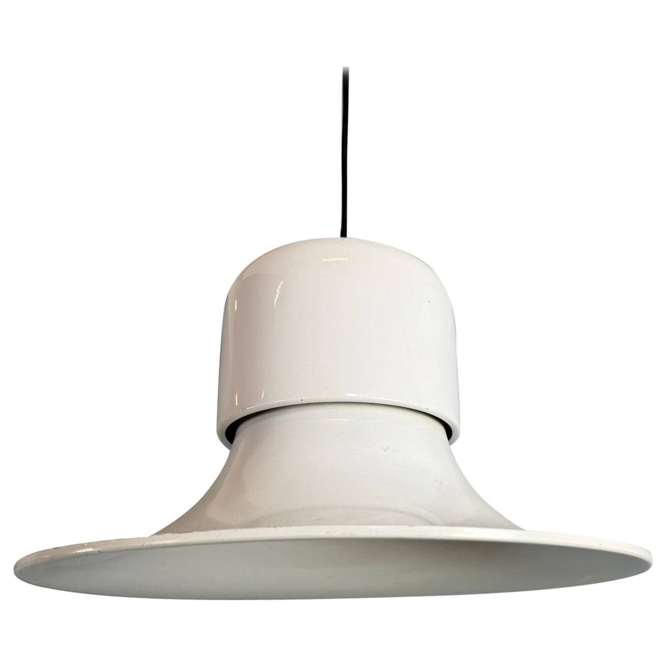 White 'Campana' hanging lamp by Joe Colombo for Stilnovo, Italy 1970s