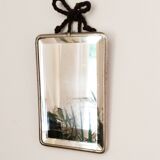 Miroir de barbier biseauté mural  17,5 cm x 11,5 cm