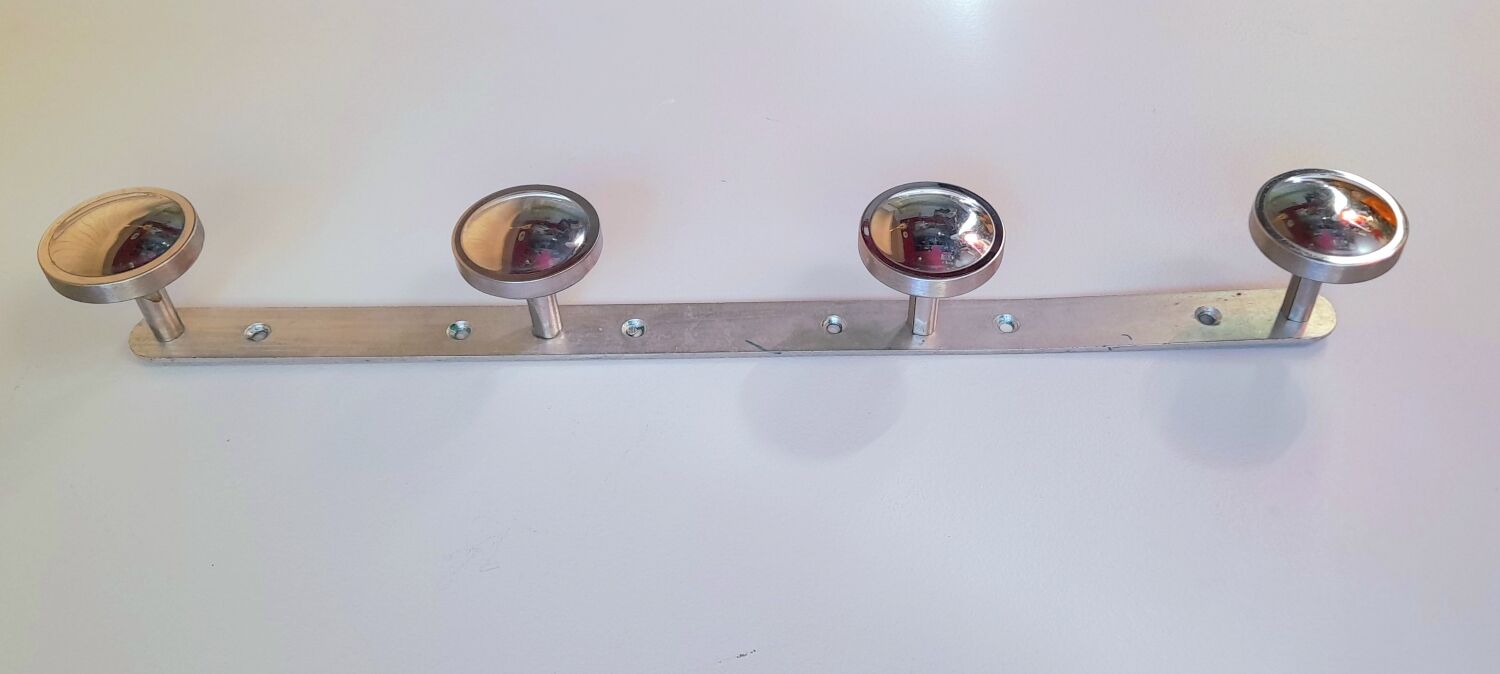 Chrome wall coat rack 70s