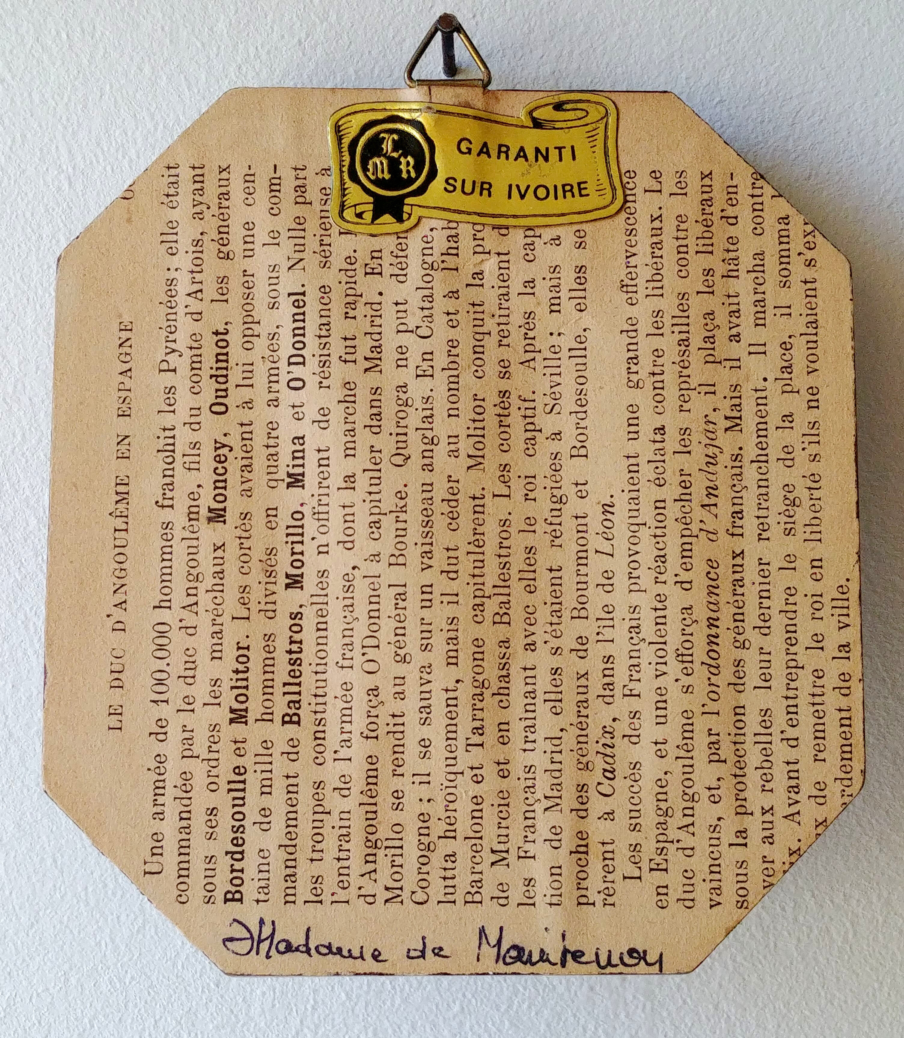 Miniature of the Imperial Prince Duke of Reichstadt