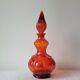 Italian red glass carafe